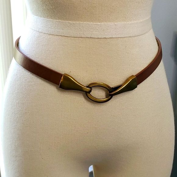 Express Accessories - Women's brown belt by Express. Brass buckle. MEDIUM TO SMALL, adjustable.